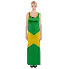 Jamaica Flag Maxi Thigh Split Dress by FlagGallery