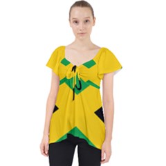 Jamaica Flag Lace Front Dolly Top by FlagGallery