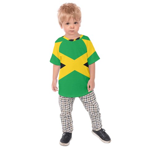 Jamaica Flag Kids  Raglan Tee by FlagGallery