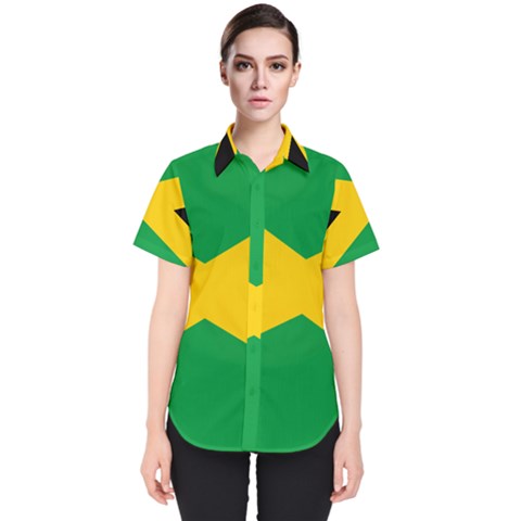 Jamaica Flag Women s Short Sleeve Shirt by FlagGallery