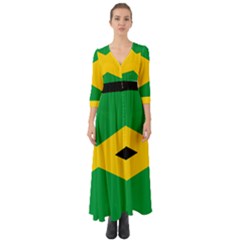 Jamaica Flag Button Up Boho Maxi Dress by FlagGallery