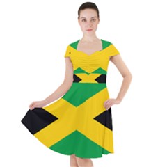 Jamaica Flag Cap Sleeve Midi Dress by FlagGallery