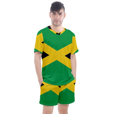 Jamaica Flag Men s Mesh Tee And Shorts Set by FlagGallery