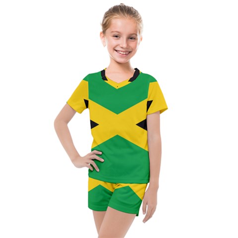 Jamaica Flag Kids  Mesh Tee And Shorts Set by FlagGallery