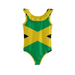 Jamaica Flag Kids  Frill Swimsuit by FlagGallery