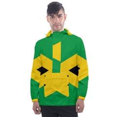 Jamaica Flag Men s Front Pocket Pullover Windbreaker by FlagGallery