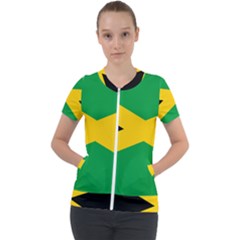 Jamaica Flag Short Sleeve Zip Up Jacket