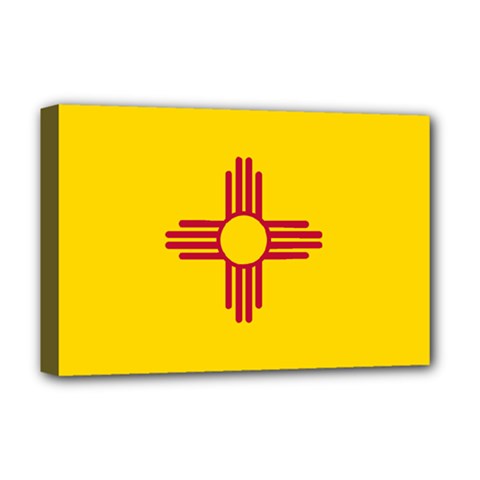 New Mexico Flag Deluxe Canvas 18  X 12  (stretched) by FlagGallery