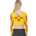 New Mexico Flag Long Sleeve Crop Top View2