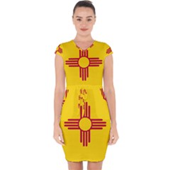 New Mexico Flag Capsleeve Drawstring Dress  by FlagGallery