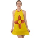 New Mexico Flag Halter Tie Back Chiffon Dress View1