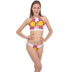 New Mexico Flag Cross Front Halter Bikini Set by FlagGallery