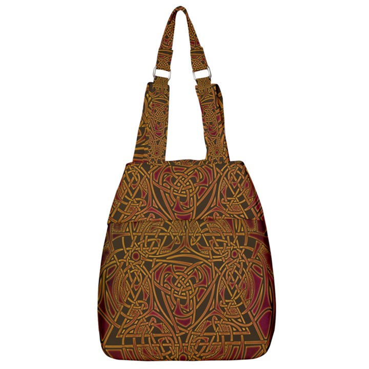 Celtic Spiritual Pattern Art Center Zip Backpack