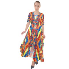 Rp-2-3 Waist Tie Boho Maxi Dress