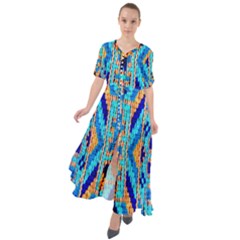 Rp-2-4 Waist Tie Boho Maxi Dress