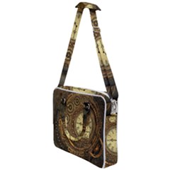 Noble Steampunk Clockwork Cross Body Office Bag by FantasyWorld7