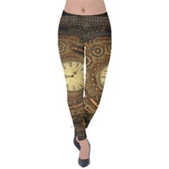 Noble Steampunk Clockwork Velvet Leggings by FantasyWorld7