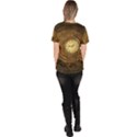 Noble Steampunk Clockwork Women s V-Neck Scrub Top View4