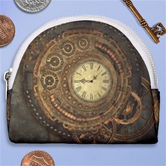 Noble Steampunk Clockwork Horseshoe Style Canvas Pouch by FantasyWorld7