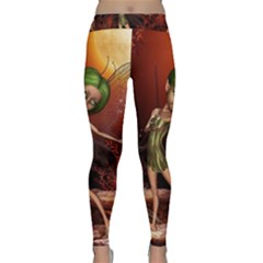 Little Fairy Dancing In The Night Classic Yoga Leggings by FantasyWorld7