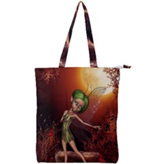 Little Fairy Dancing In The Night Double Zip Up Tote Bag by FantasyWorld7