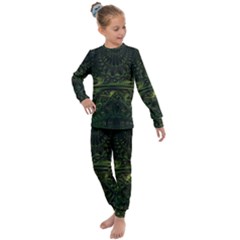 Background Alien Render 3d Fantasy Kids  Long Sleeve Set  by Pakrebo