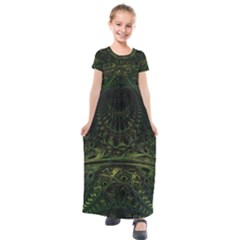 Background Alien Render 3d Fantasy Kids  Short Sleeve Maxi Dress by Pakrebo