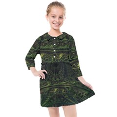 Background Alien Render 3d Fantasy Kids  Quarter Sleeve Shirt Dress by Pakrebo