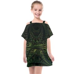 Background Alien Render 3d Fantasy Kids  One Piece Chiffon Dress by Pakrebo