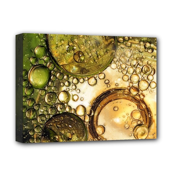 Bubbles Fantasy Green Design Deluxe Canvas 16  x 12  (Stretched) 