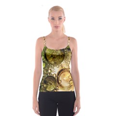 Bubbles Fantasy Green Design Spaghetti Strap Top by Pakrebo