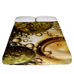 Bubbles Fantasy Green Design Fitted Sheet (king Size) by Pakrebo