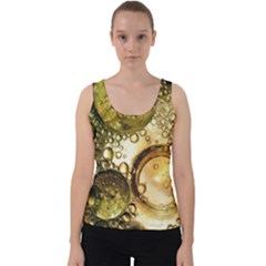 Bubbles Fantasy Green Design Velvet Tank Top by Pakrebo