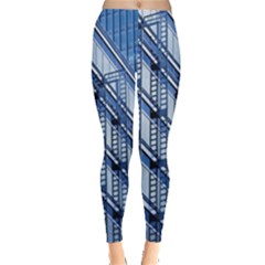 Abstract Architecture Azure Leggings  by Pakrebo