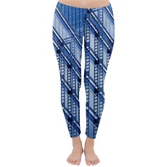 Abstract Architecture Azure Classic Winter Leggings by Pakrebo