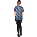 Abstract Architecture Azure Women s V-Neck Scrub Top View4