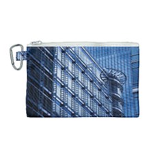 Abstract Architecture Azure Canvas Cosmetic Bag (medium) by Pakrebo