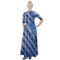 Abstract Architecture Azure Half Sleeves Maxi Dress View2