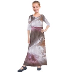 Thunder Thunderstorm Storm Weather Kids  Quarter Sleeve Maxi Dress by Pakrebo