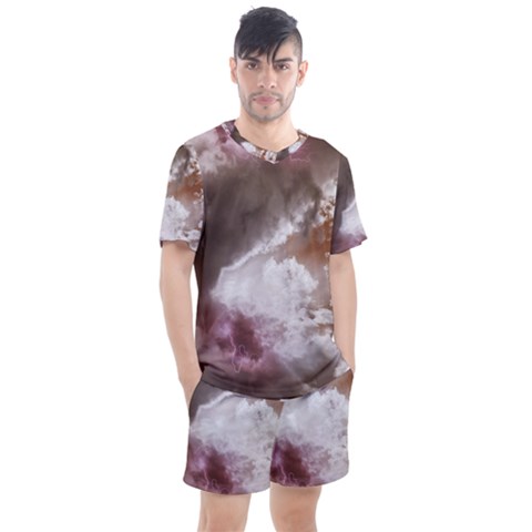 Thunder Thunderstorm Storm Weather Men s Mesh Tee And Shorts Set by Pakrebo