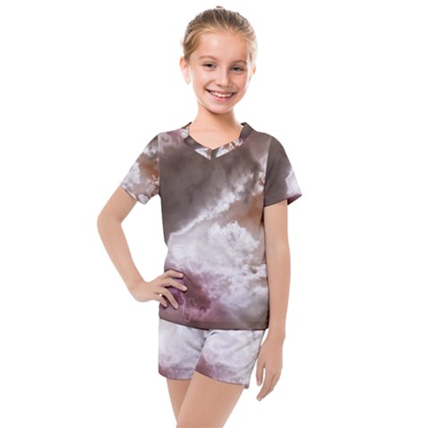 Thunder Thunderstorm Storm Weather Kids  Mesh Tee And Shorts Set by Pakrebo