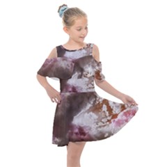 Thunder Thunderstorm Storm Weather Kids  Shoulder Cutout Chiffon Dress by Pakrebo