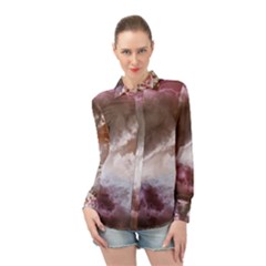 Thunder Thunderstorm Storm Weather Long Sleeve Chiffon Shirt