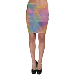 Triangle Pattern Mosaic Shape Bodycon Skirt by Pakrebo