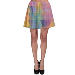 Triangle Pattern Mosaic Shape Skater Skirt by Pakrebo