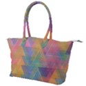 Triangle Pattern Mosaic Shape Canvas Shoulder Bag View1