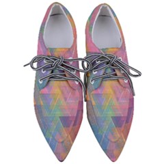 Triangle Pattern Mosaic Shape Pointed Oxford Shoes