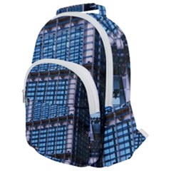 Abstract Architecture Background Rounded Multi Pocket Backpack