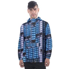 Abstract Architecture Background Men s Front Pocket Pullover Windbreaker by Pakrebo