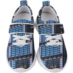 Abstract Architecture Background Kids  Velcro Strap Shoes by Pakrebo